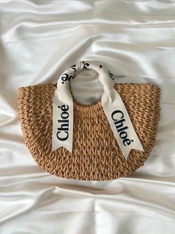 Chloé Woven Straw Basket Bag