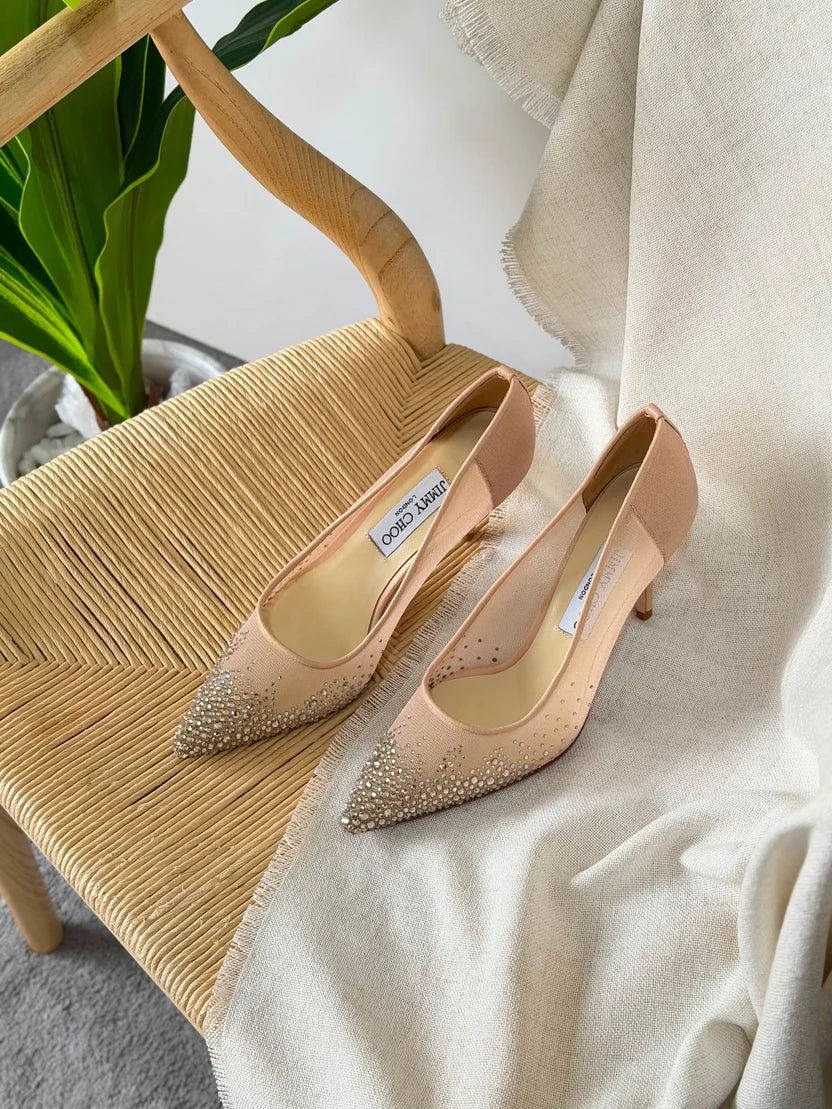 Jimmy Choo Love Crystal-Embellished Pumps