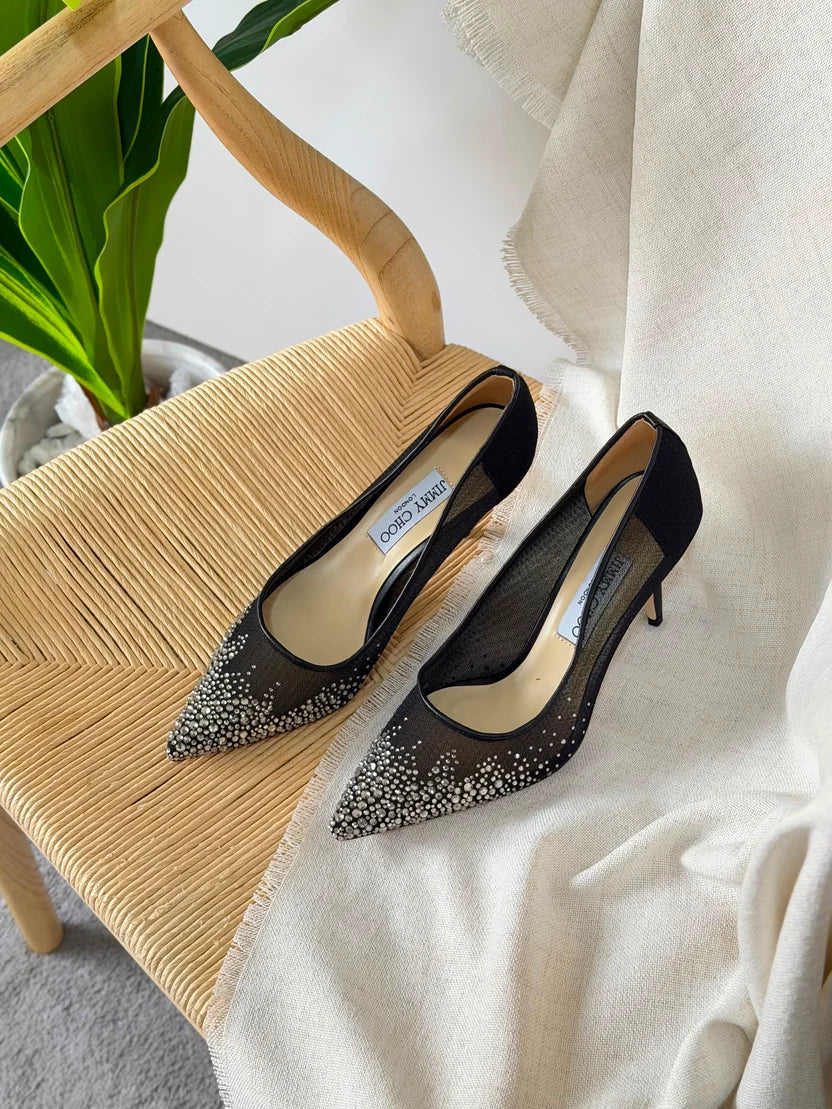 Jimmy Choo Love Crystal-Embellished Pumps