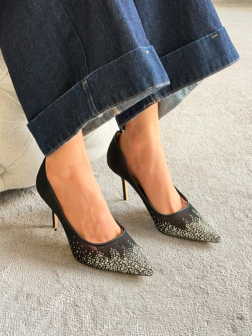 Jimmy Choo Love Crystal-Embellished Pumps