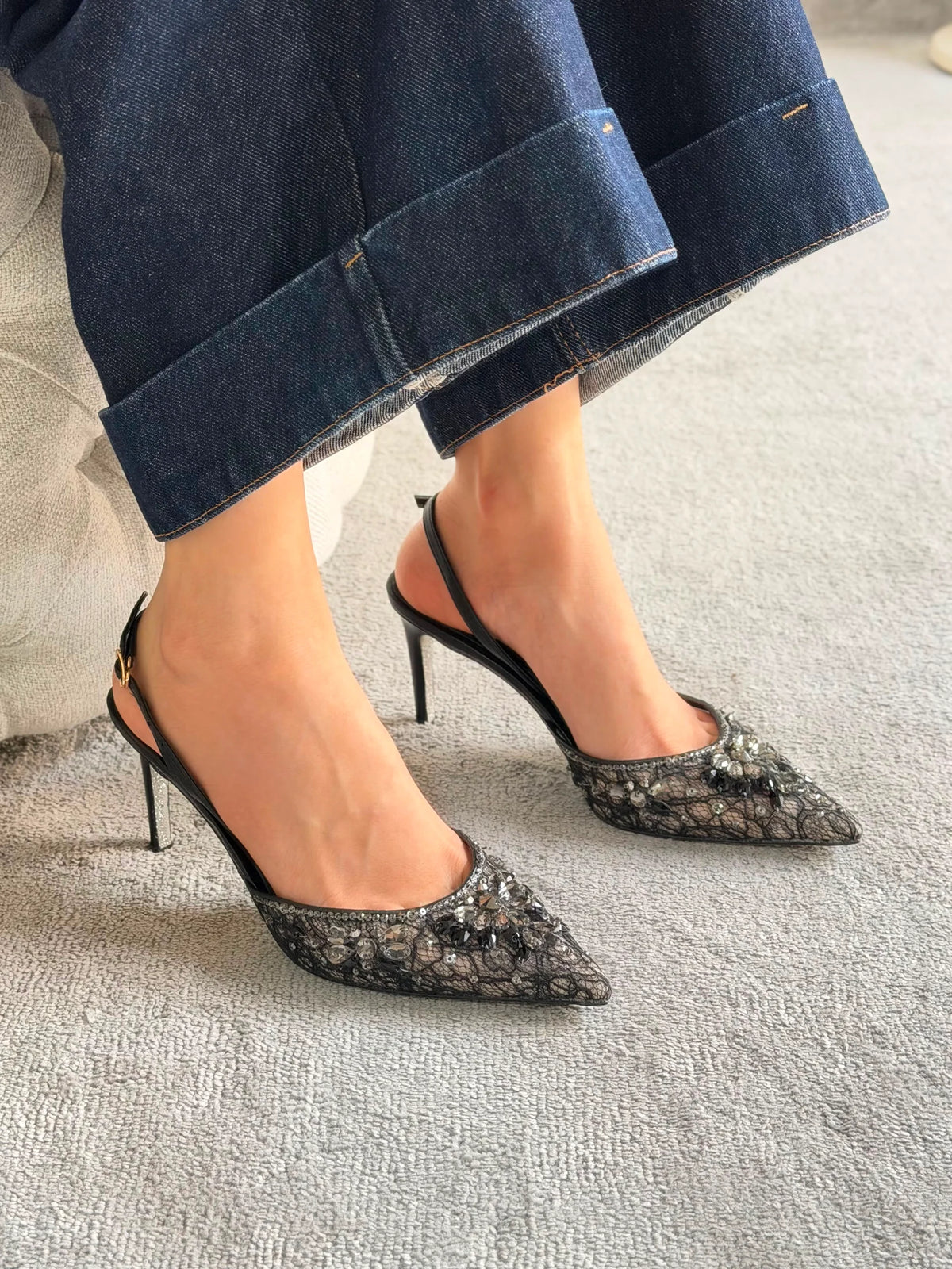 Rene Caovilla Veneziana Slingback Pumps