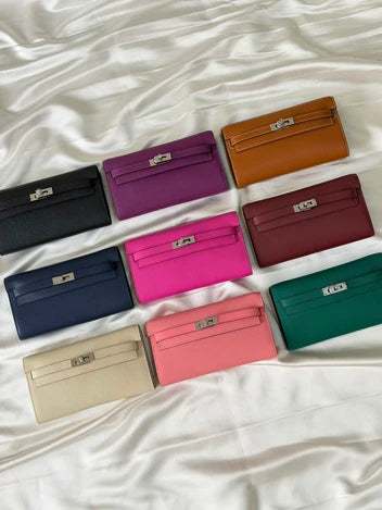 Hermes Kelly To Go Wallet Bag (Silver Hardware)