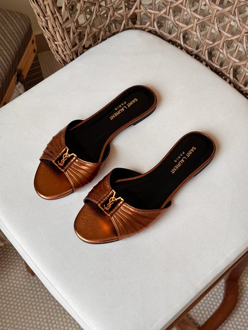 Saint Laurent Babylone Flat Slide