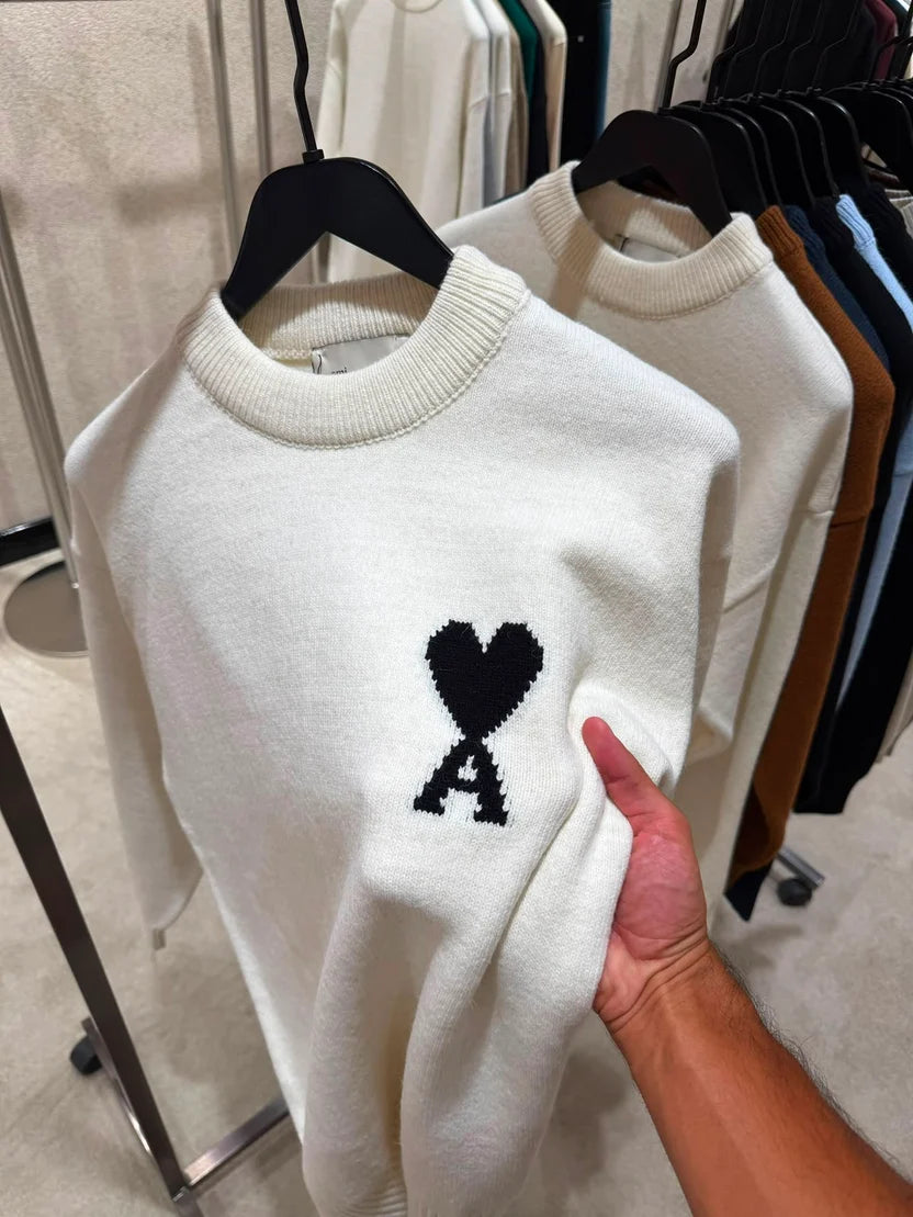AMI Paris Ami de Coeur Crewneck Sweater