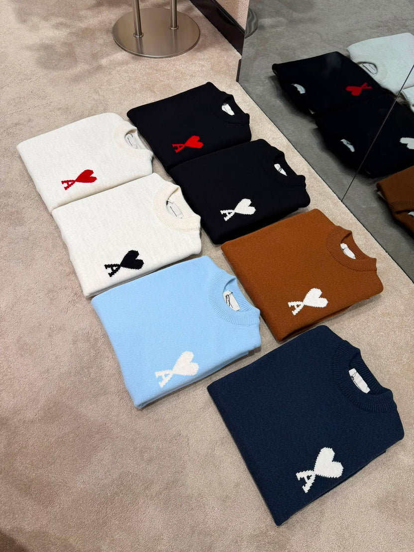 AMI Paris Ami de Coeur Crewneck Sweater
