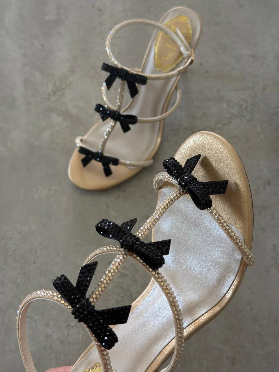 Rene Caovilla Caterina 105 Bow Sandals