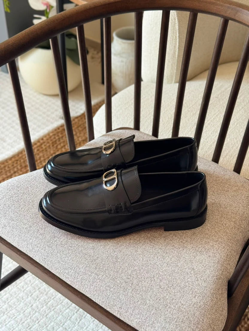 Dior Granville Black Polished Leather Loafer