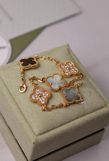 Van Cleef & Arpels Vintage Alhambra Motif Combination Bracelet