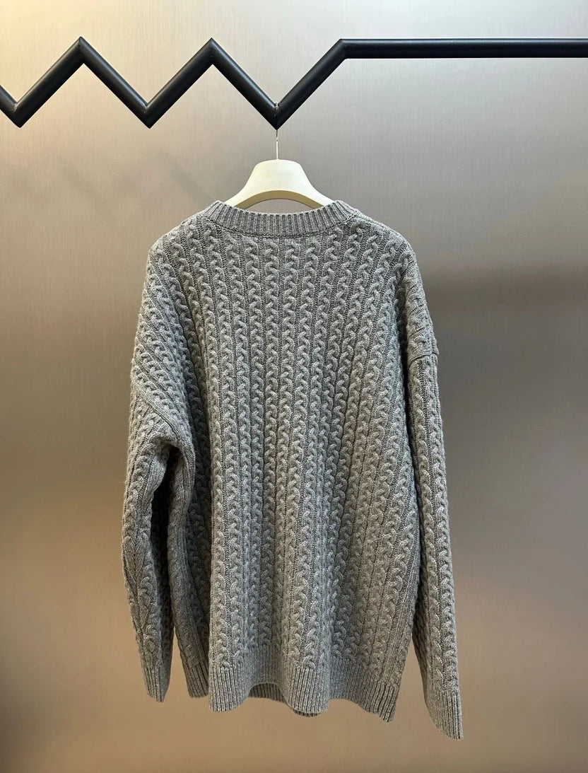 Loewe Anagram Cable-Knit Wool Jumper