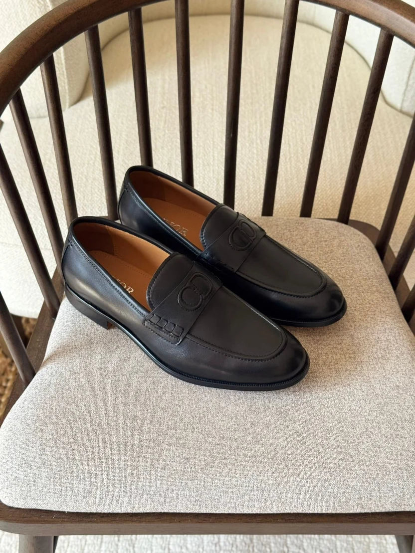 Dior Homme Logo Plaque Slip-On Loafers