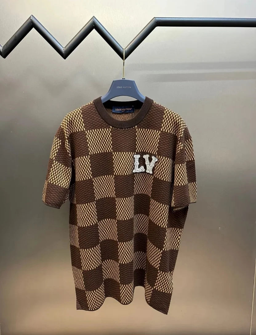 Louis Vuitton Damier Short-Sleeved Crewneck