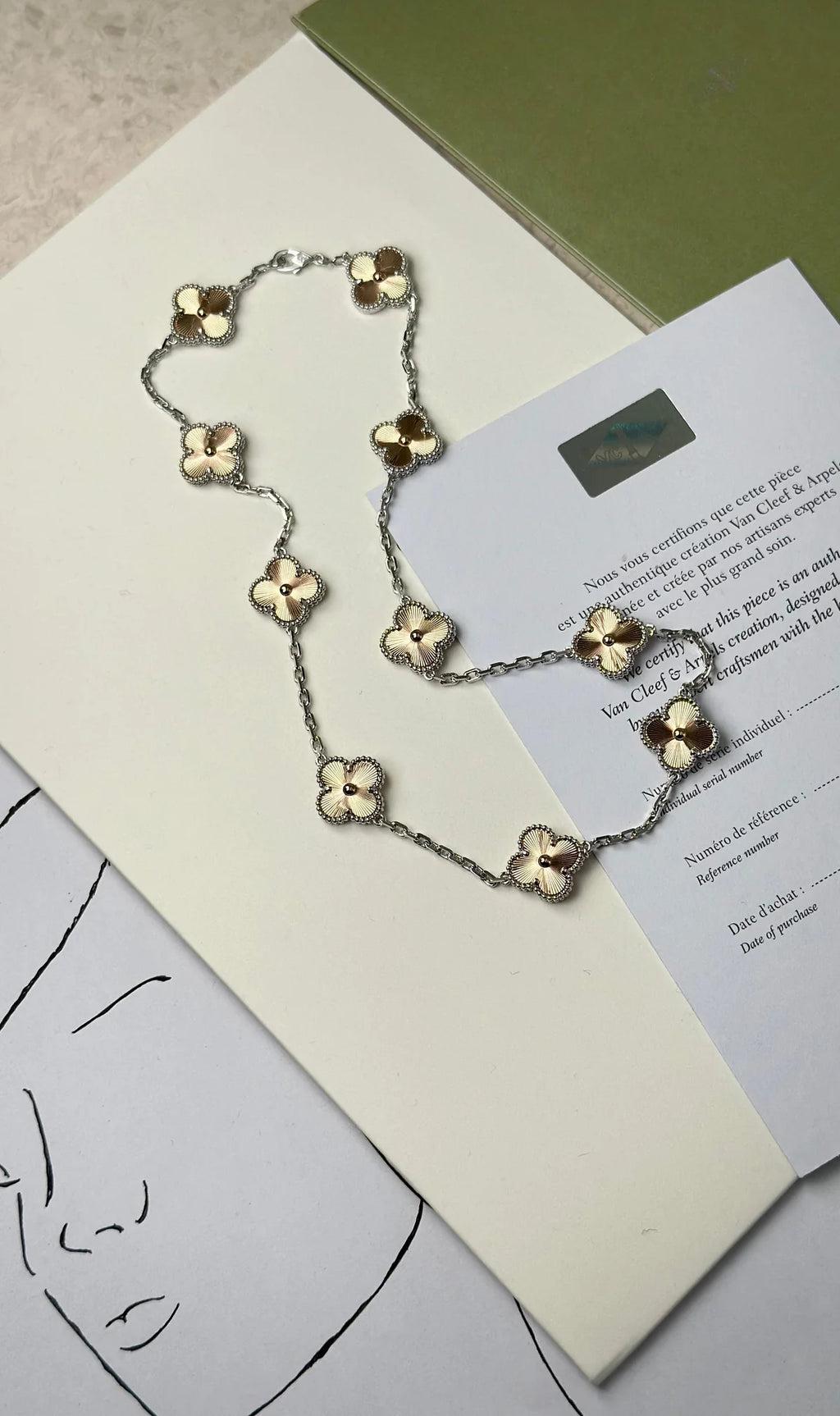 Van Cleef & Arpels Vintage Alhambra Guilloché Jewelry Full Set