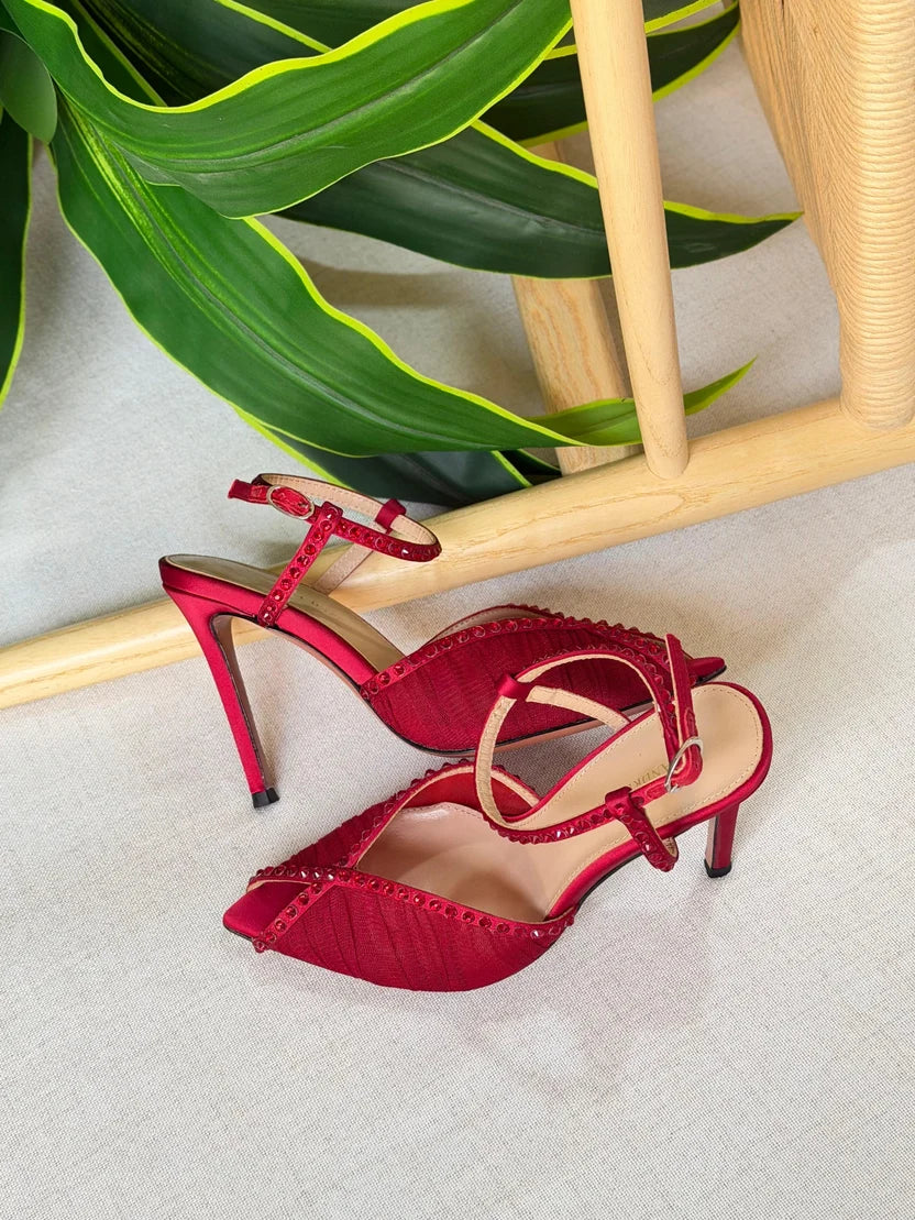 Andrea Wazen Katy 105 Crystal Sandals