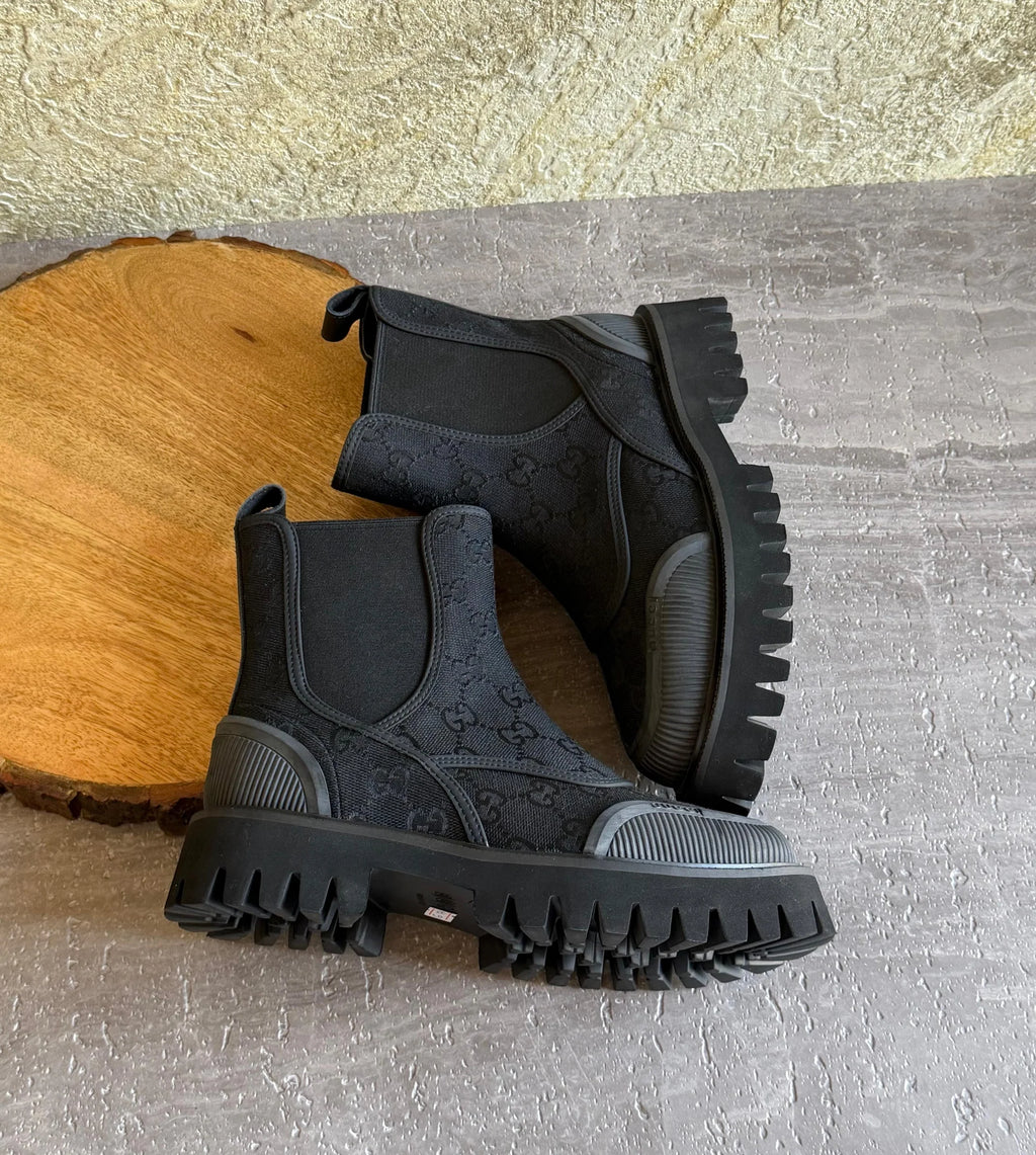 Gucci Novo GG Monogram Canvas Chelsea Boot