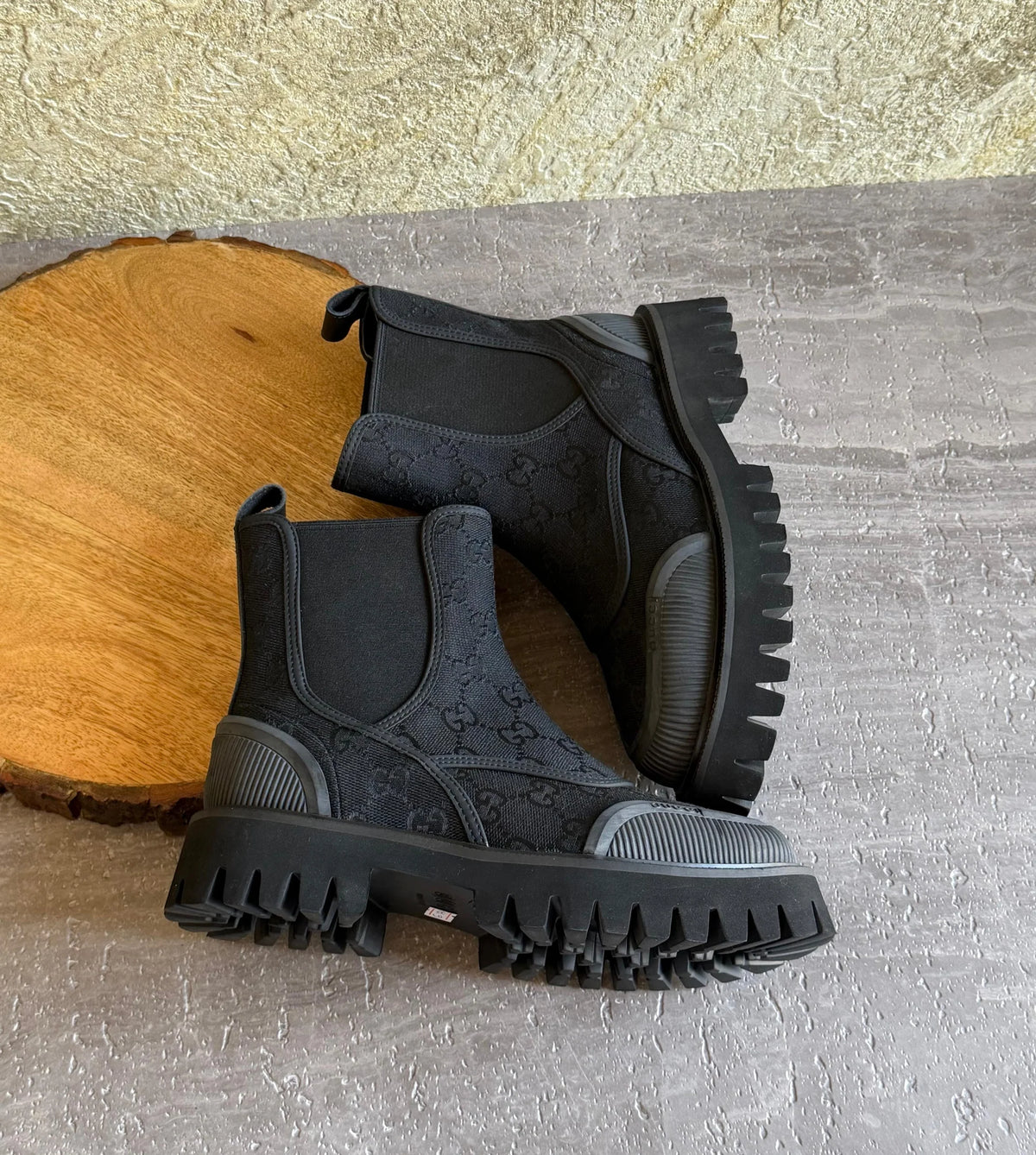 Gucci Novo GG Monogram Canvas Chelsea Boot