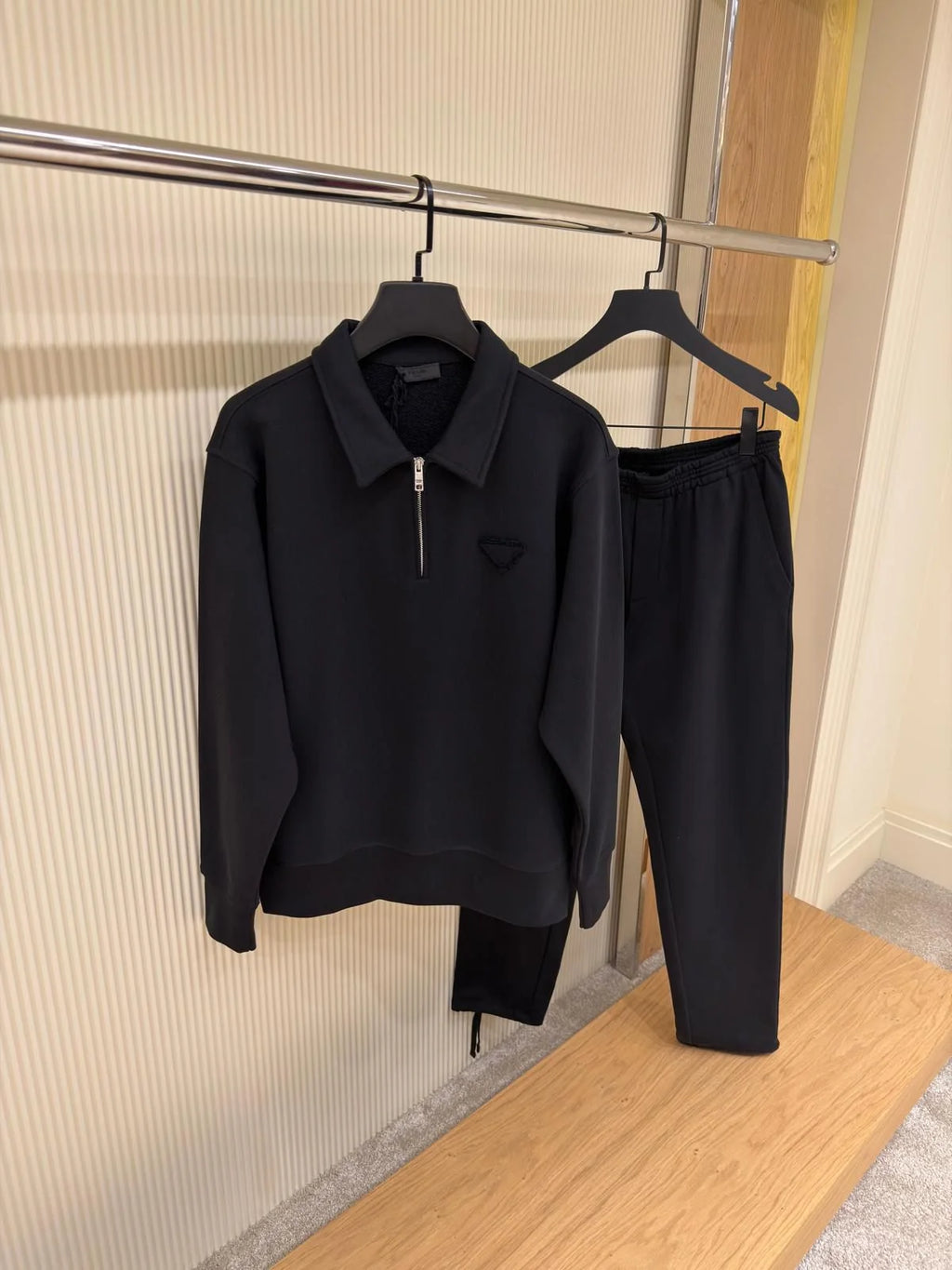Prada Quarter-Zip Sweatshirt and Track Pants Set