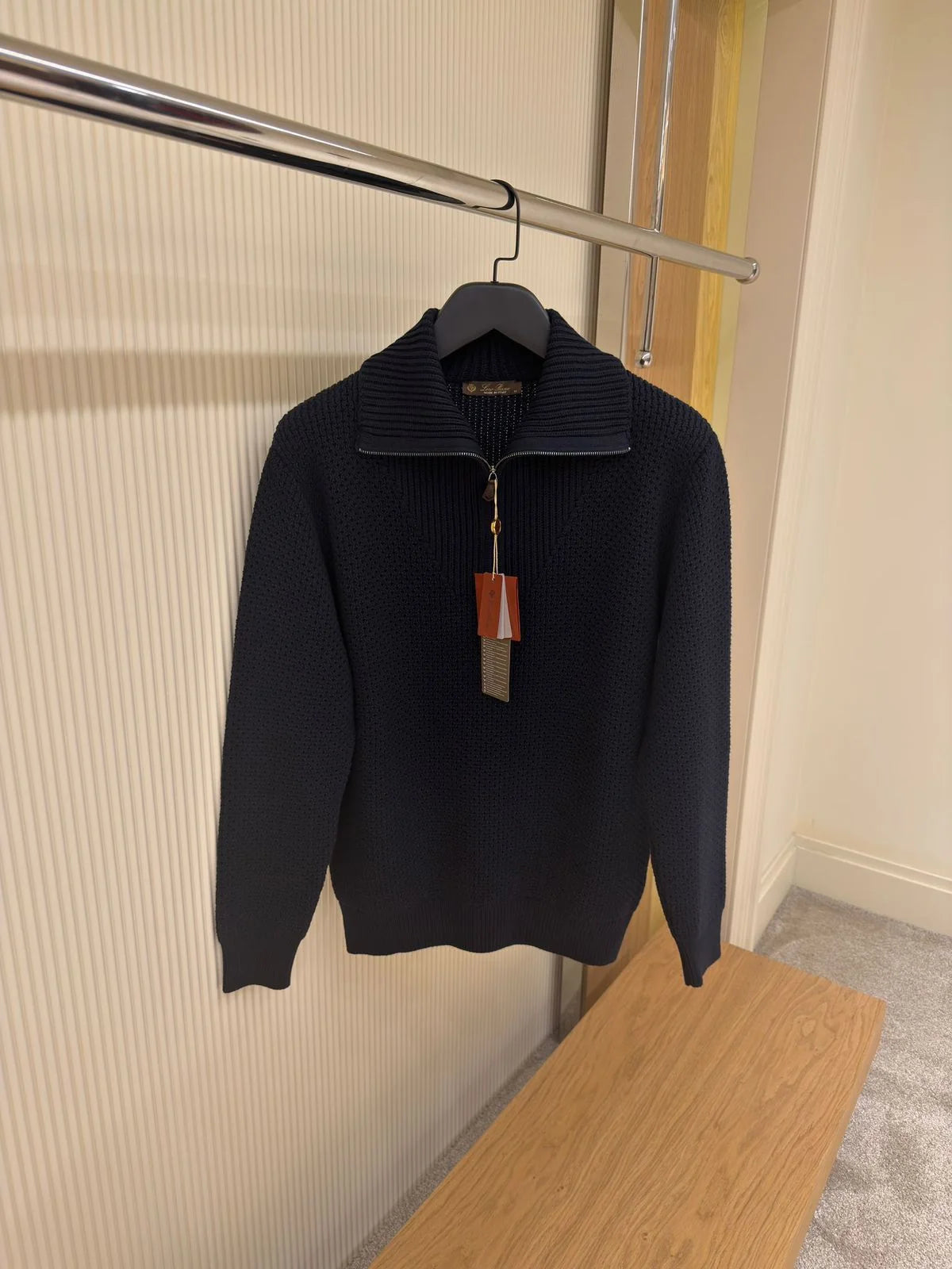 Loro Piana Classic Half-Zip Mezzocollo Jumper