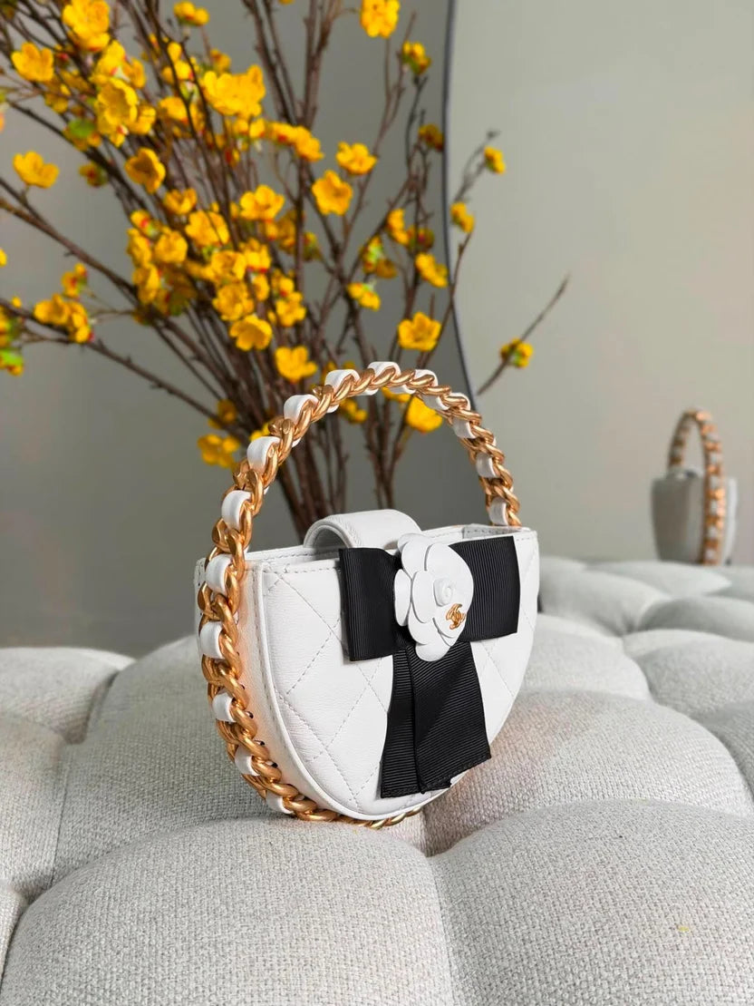 Chanel Round Camellia Hula Hoop Clutch