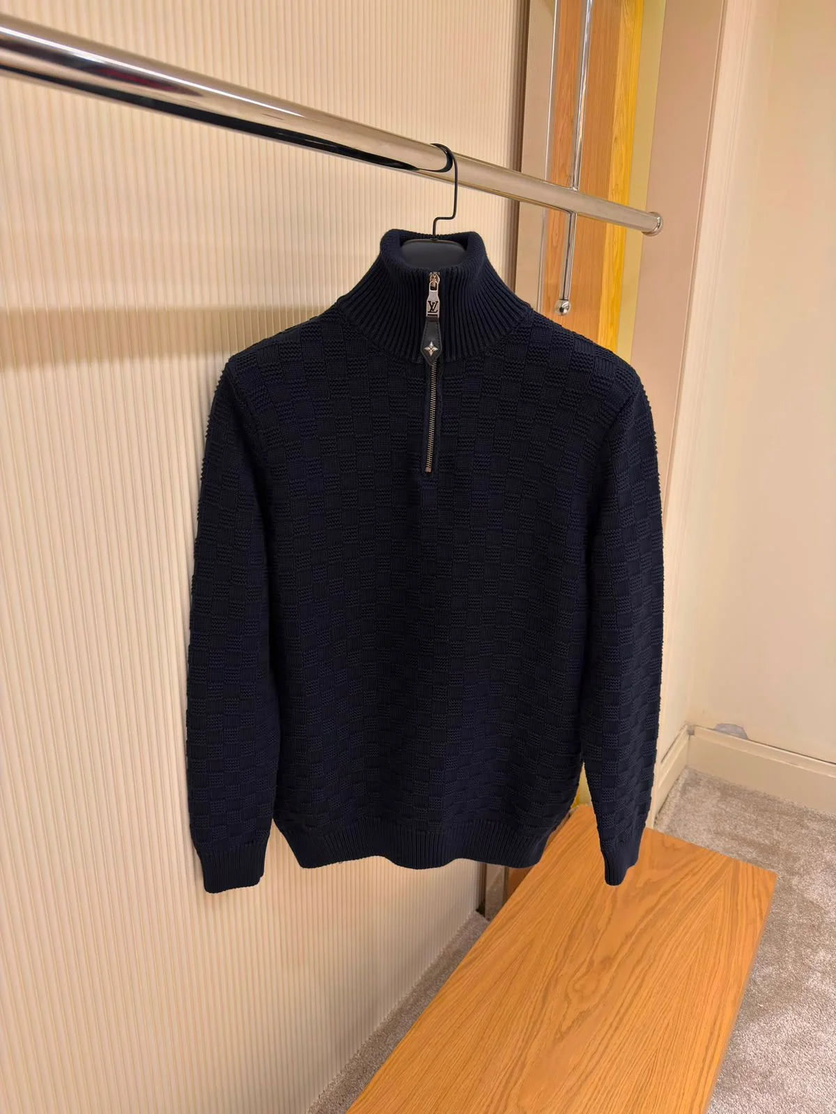 Louis Vuitton Cashmere-Wool Blend Half-Zip Pullover