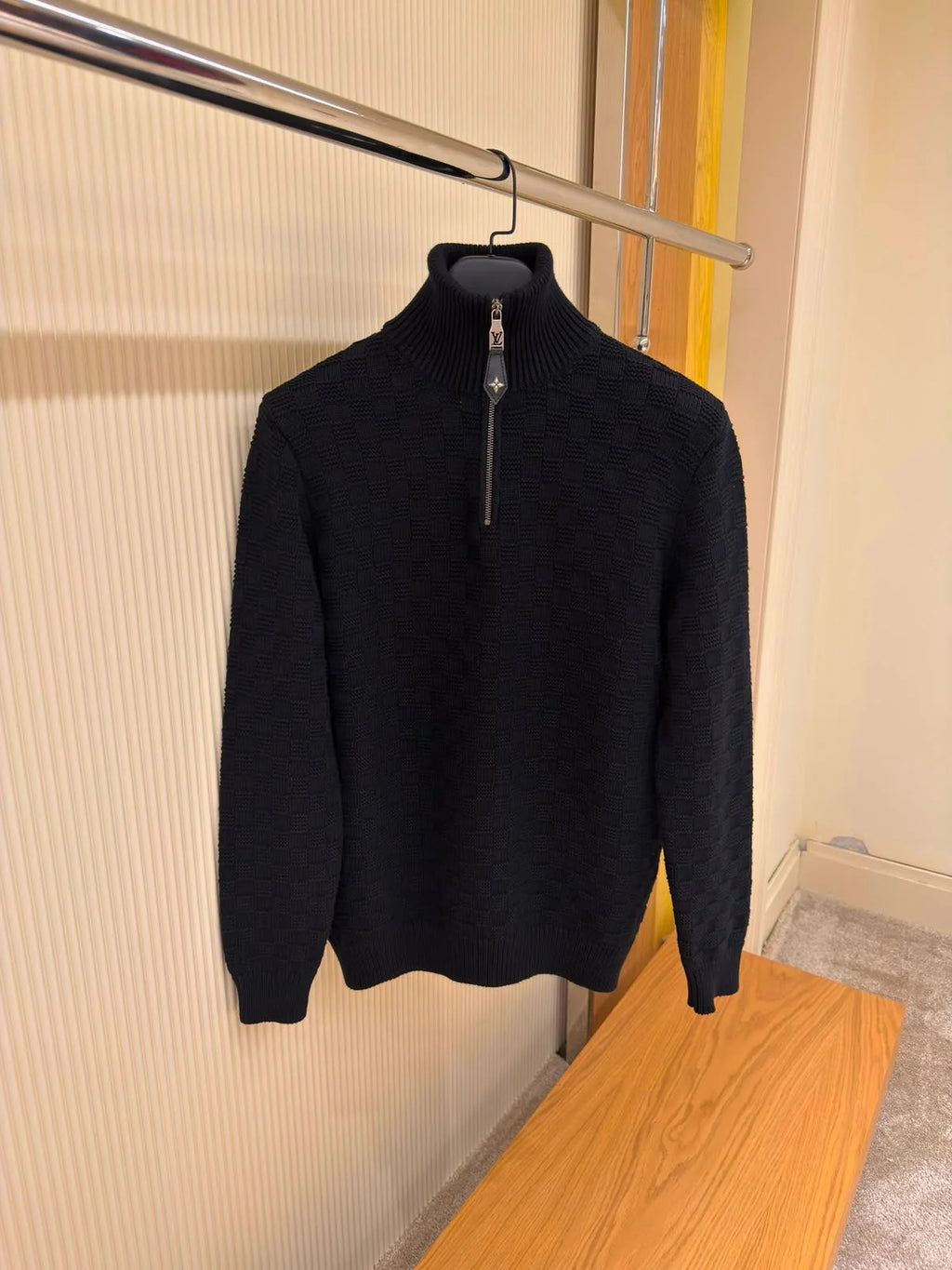Louis Vuitton Cashmere-Wool Blend Half-Zip Pullover