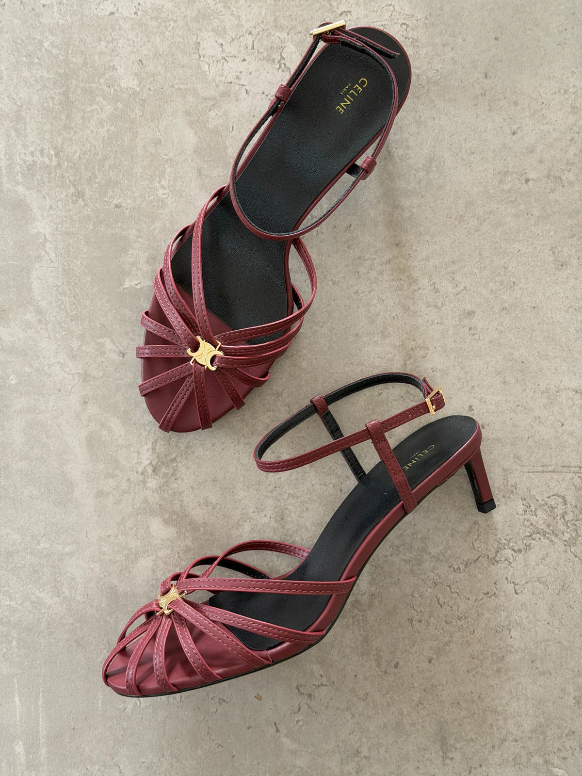 Celine Triomphe Sandals in Lambskin