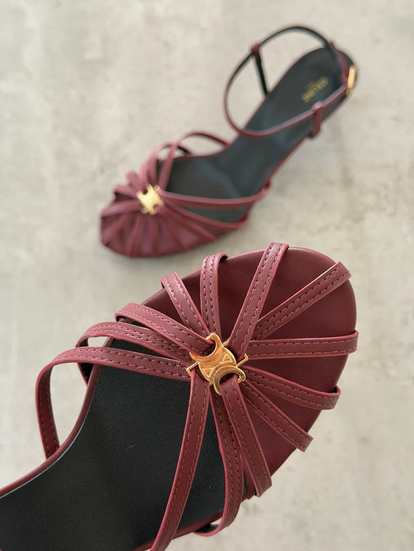 Celine Triomphe Sandals in Lambskin