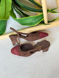 Chanel Suede Slingback Pumps