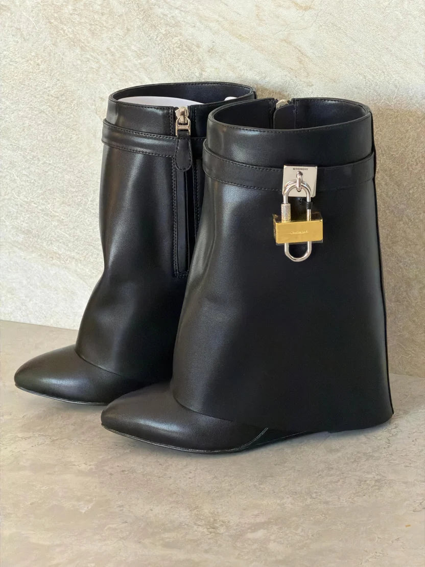 Givenchy Shark Lock Ankle Boots in Leather