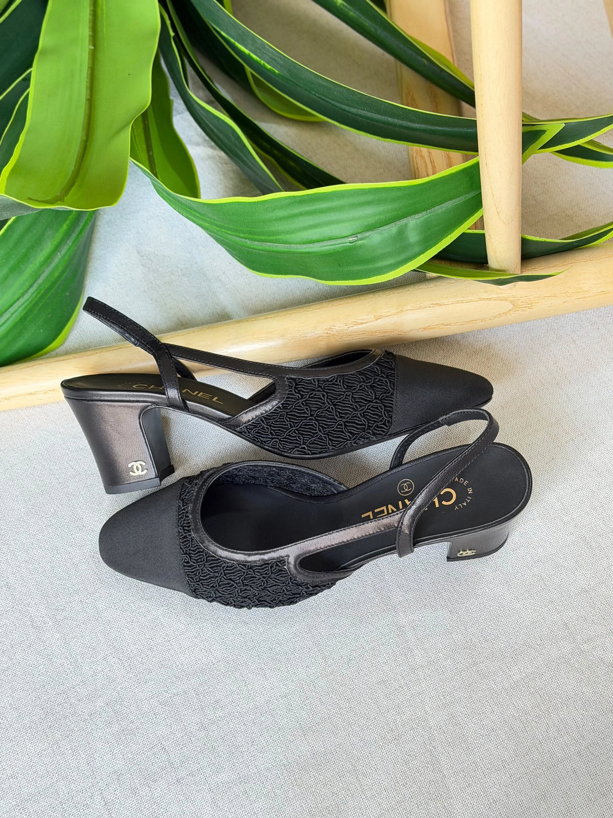 Chanel Suede Slingback Pumps