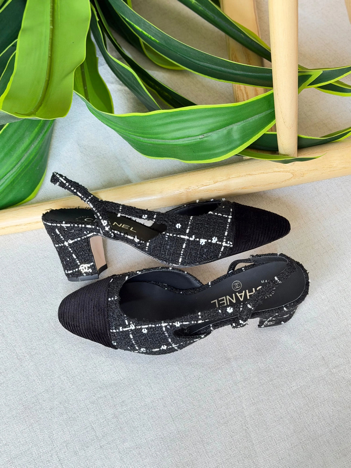Chanel Suede Slingback Pumps