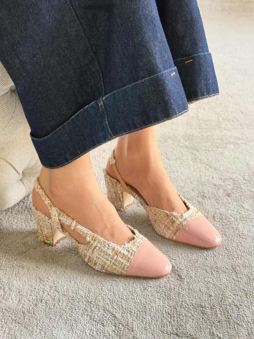 Chanel Suede Slingback Pumps