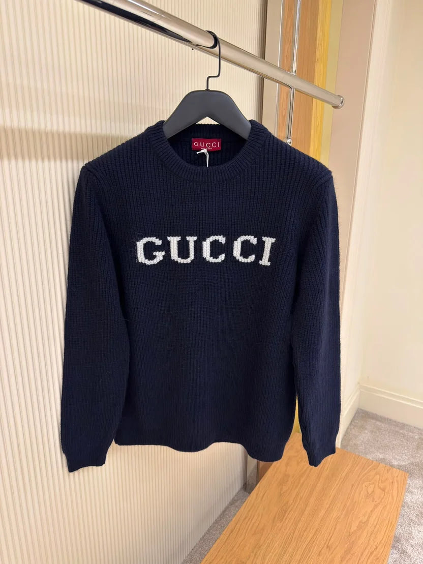 Gucci Intarsia-Logo Wool Sweater