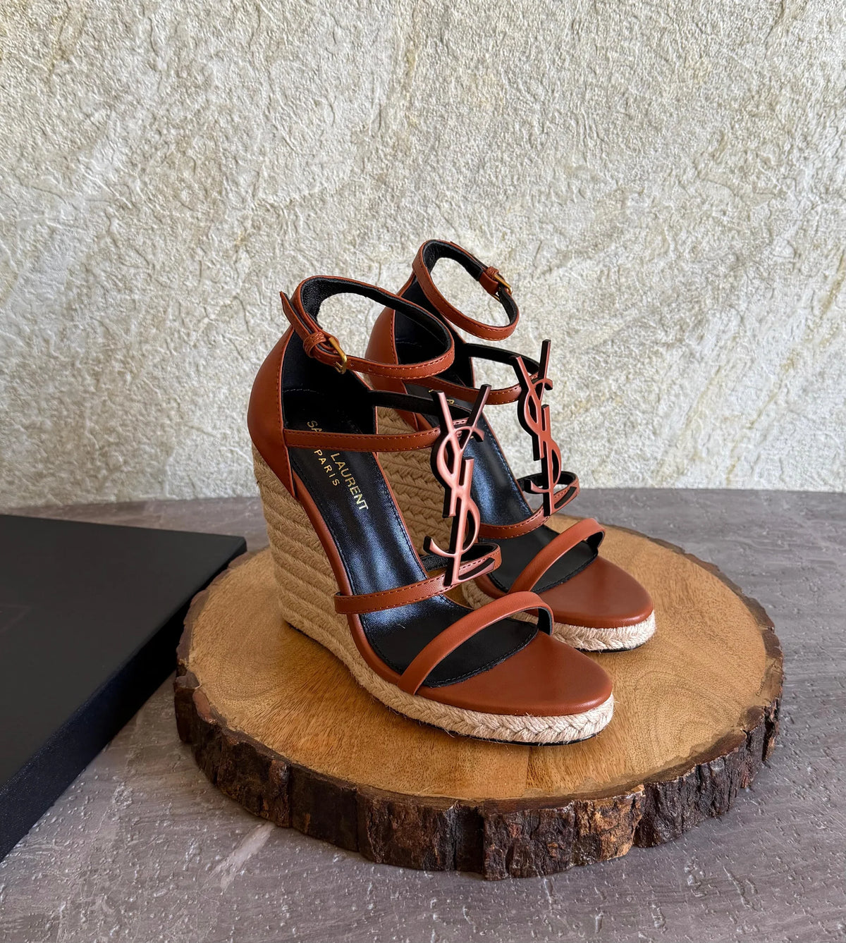 Saint Laurent Cassandra Wedge Espadrilles