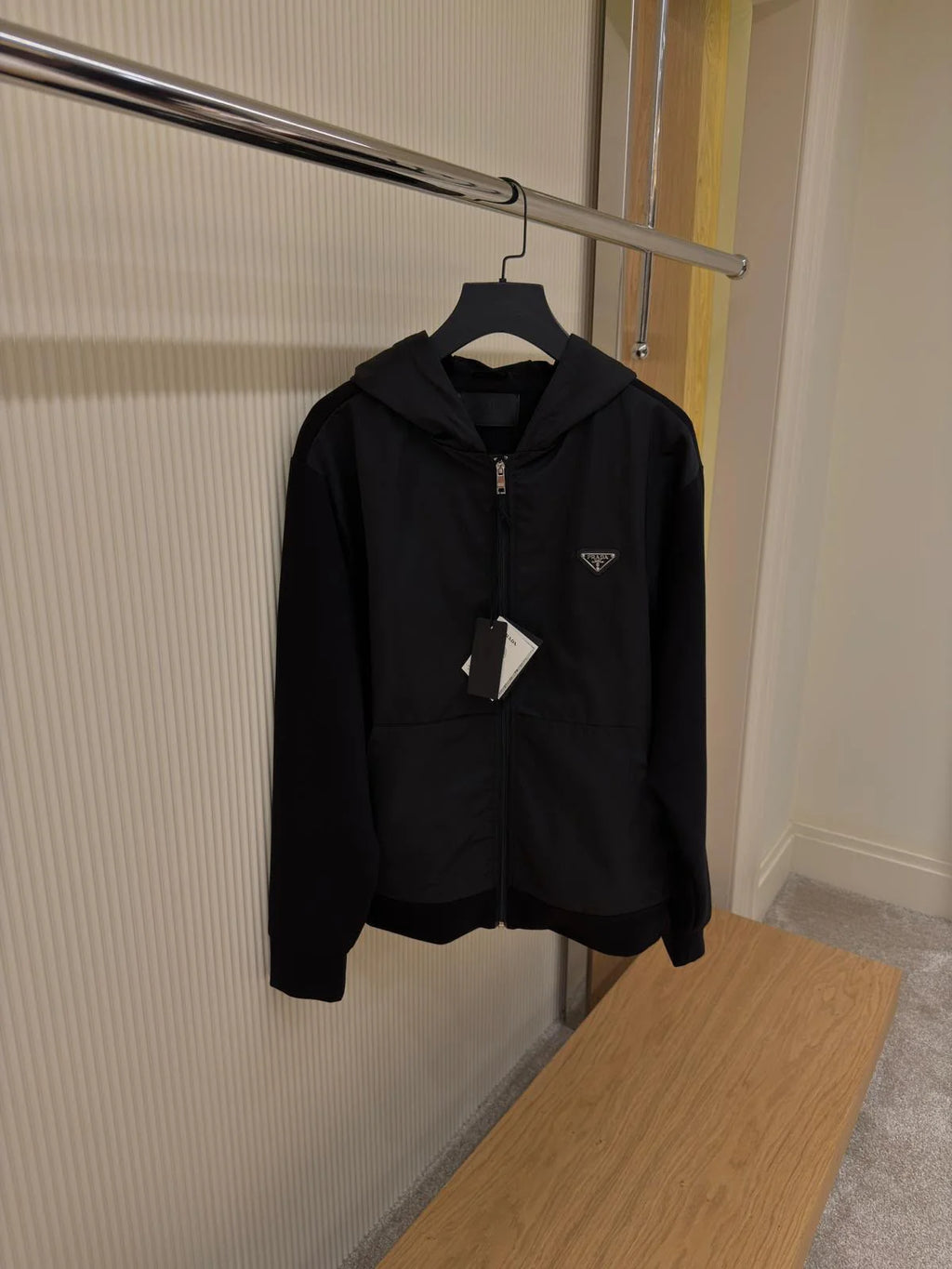Prada Technical Fleece Hoodie Jacket