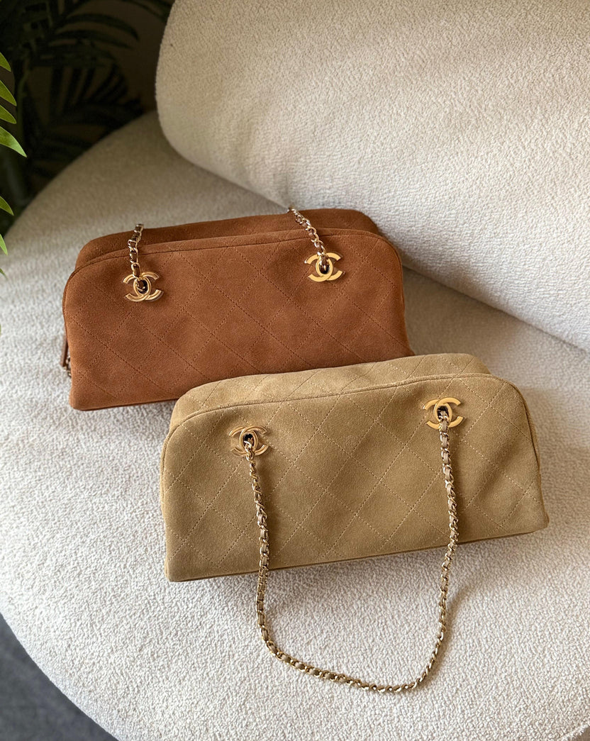 Chanel Suede Bowling Bag