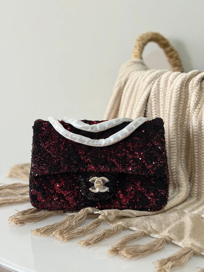 Chanel Small Flap Bag in Fringed Sequins