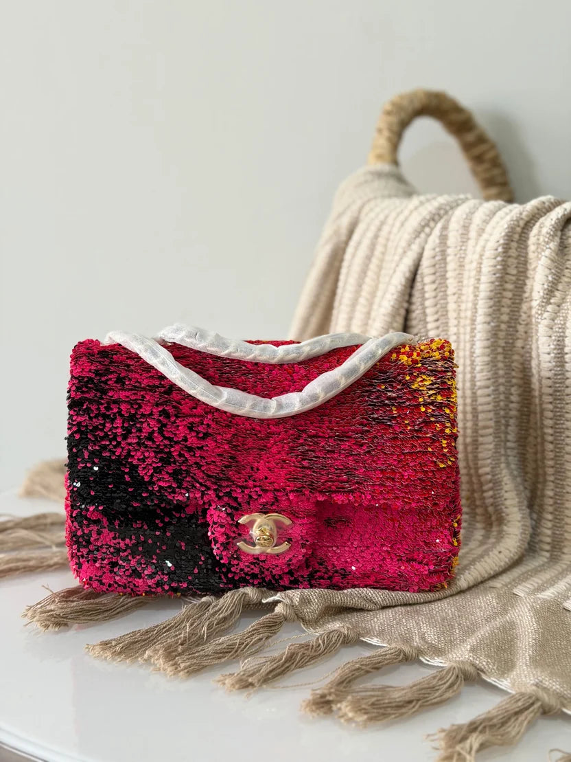 Chanel Small Flap Bag in Fringed Sequins
