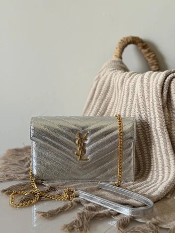 Saint Laurent Cassandre Envelope Chain Wallet