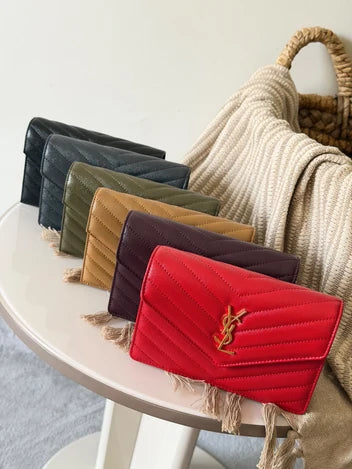 Saint Laurent Cassandre Envelope Chain Wallet