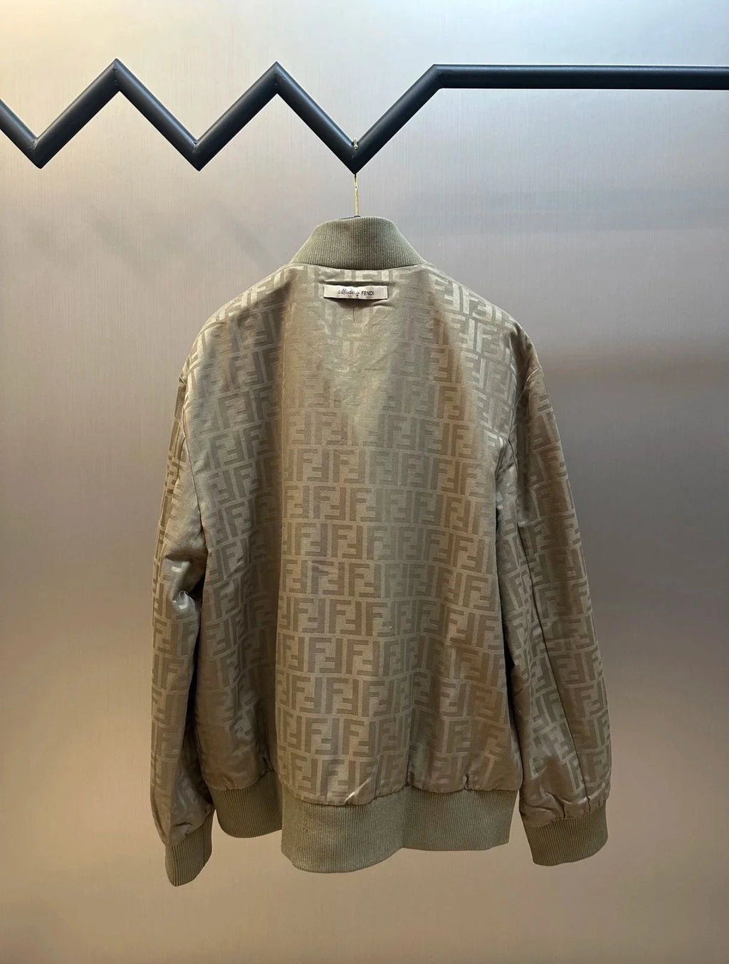 Fendi Tonal FF Jacquard Cotton Bomber Jacket