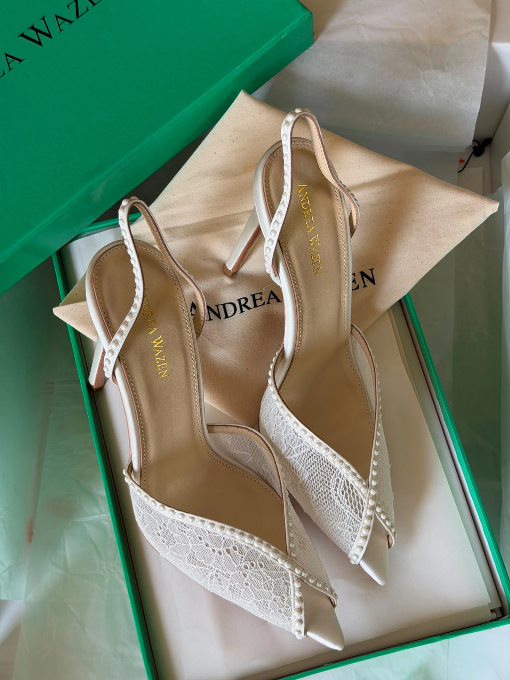 Andrea Wazen Katy Slingback Pumps