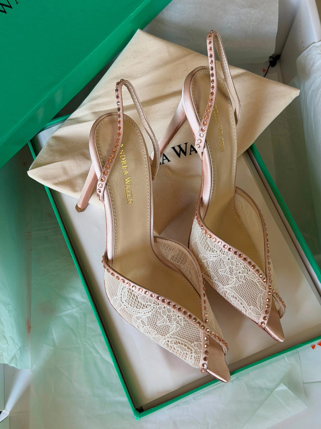 Andrea Wazen Katy Slingback Pumps