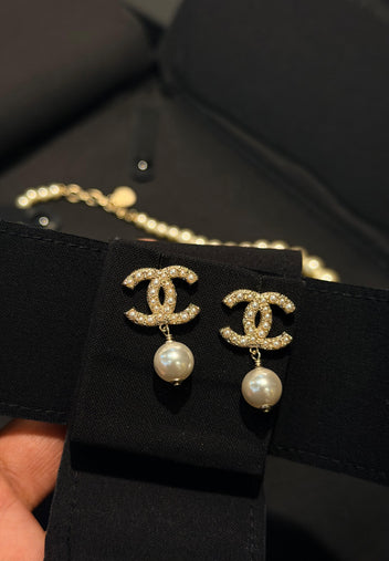Chanel Classic Model Choker & Earings Set