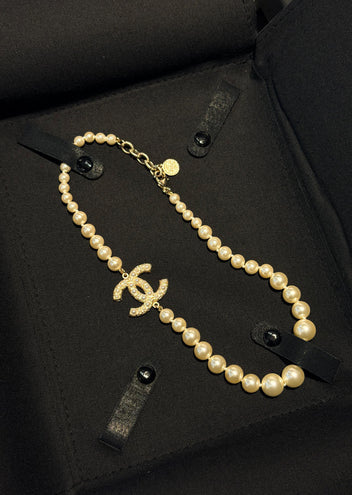 Chanel Classic Model Choker & Earings Set