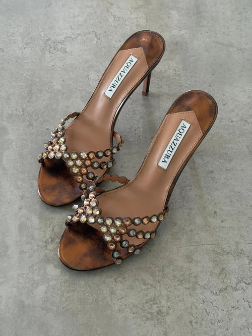 Aquazzura Tequila Embellished Sandals