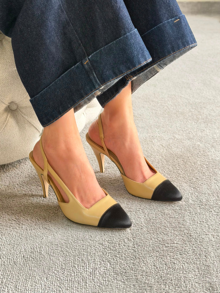 Chanel Slingbacks in Goatskin and Mixed Fibers