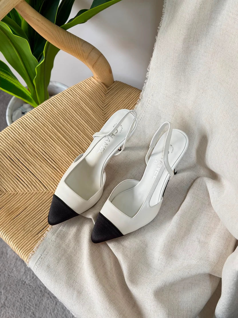 Chanel Slingbacks in Goatskin and Mixed Fibers