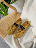 Miu Miu Ballet Flats Woven Mordoré Nappa Leather