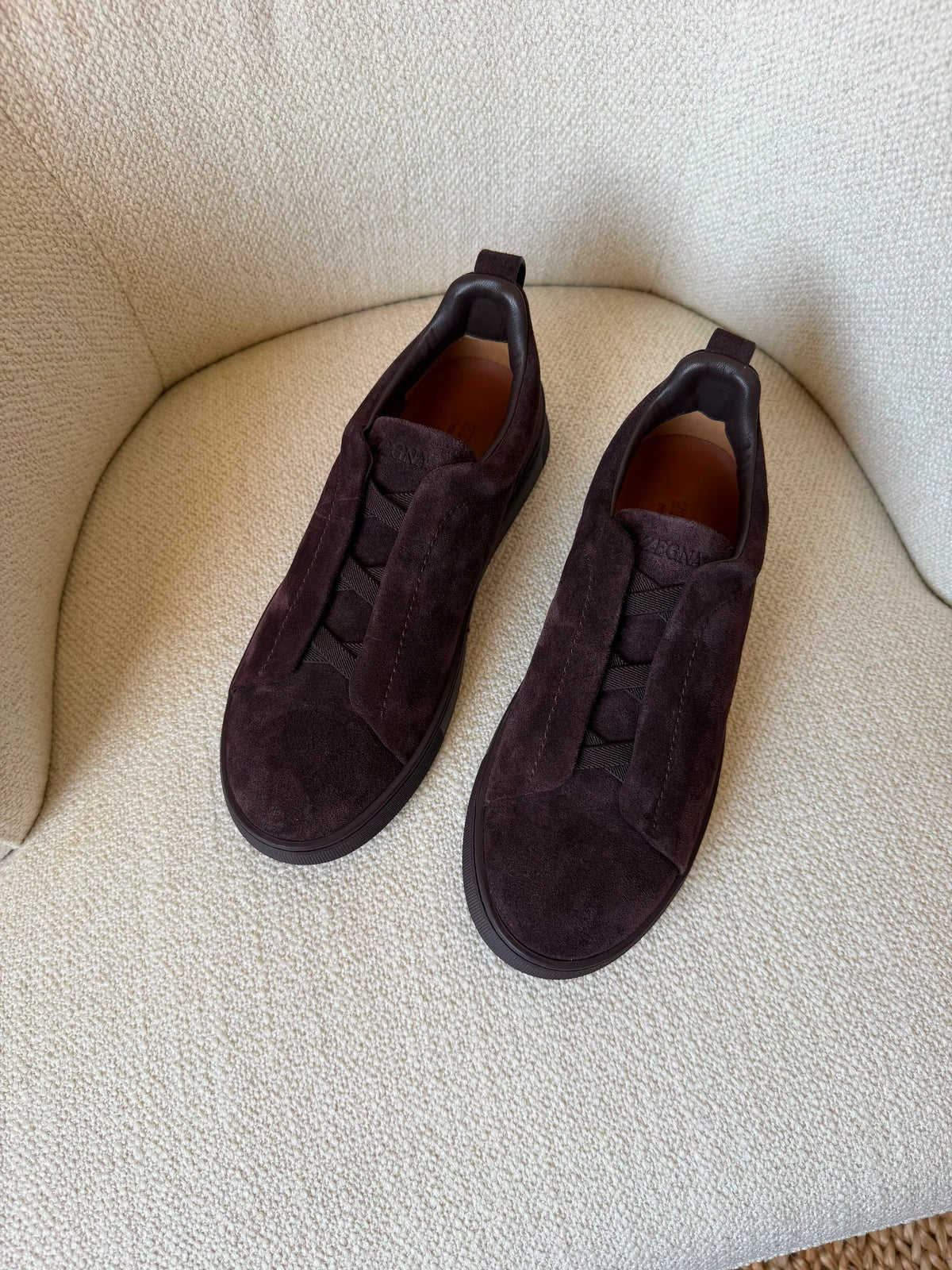 Zegna Utility Suede Triple Stitch Sneakers