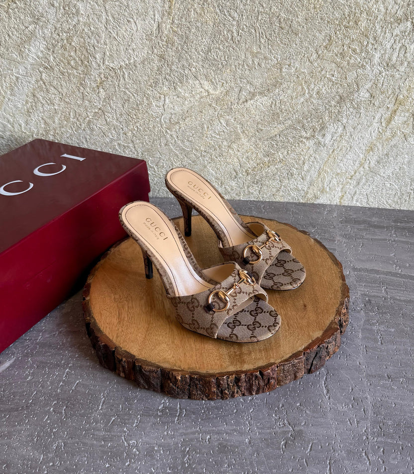 Gucci Horsebit Heeled Mules